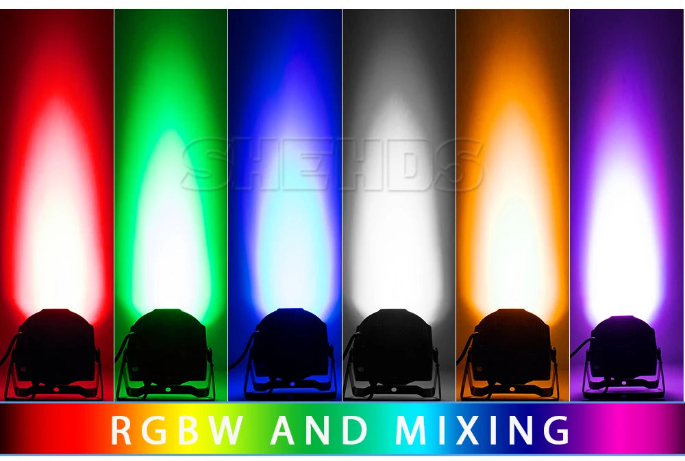 7x12 W/18 W RGBWA + UV LED Platte Par Licht