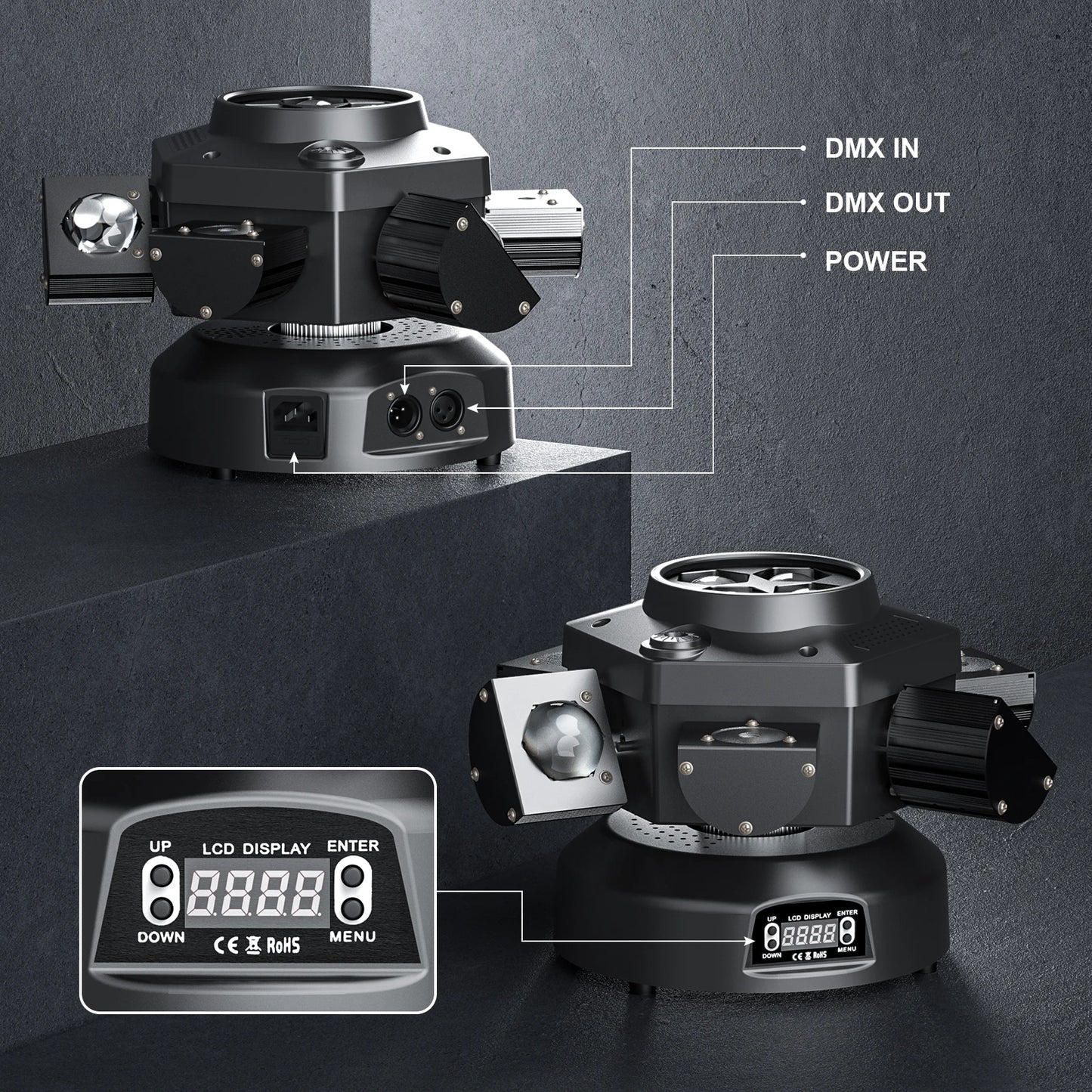 Moving Head 6 Arms - 10x10W
