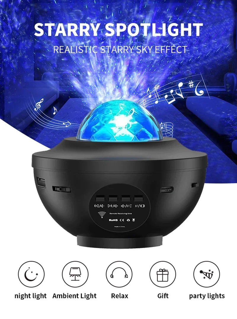 Projectorlicht Bluetooth Muziekspeaker - Sterrenprojector
