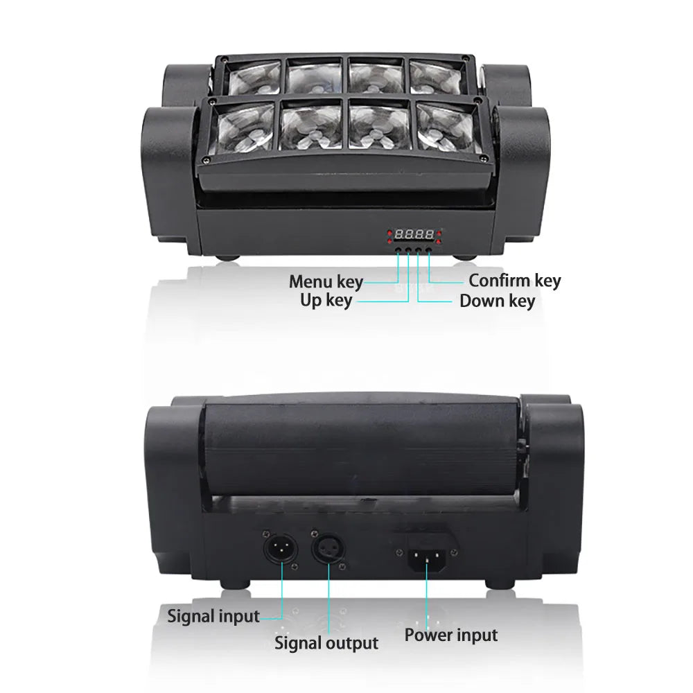 Discolamp LED Light Beam Moving Head - DMX - RGBW - 8x10W