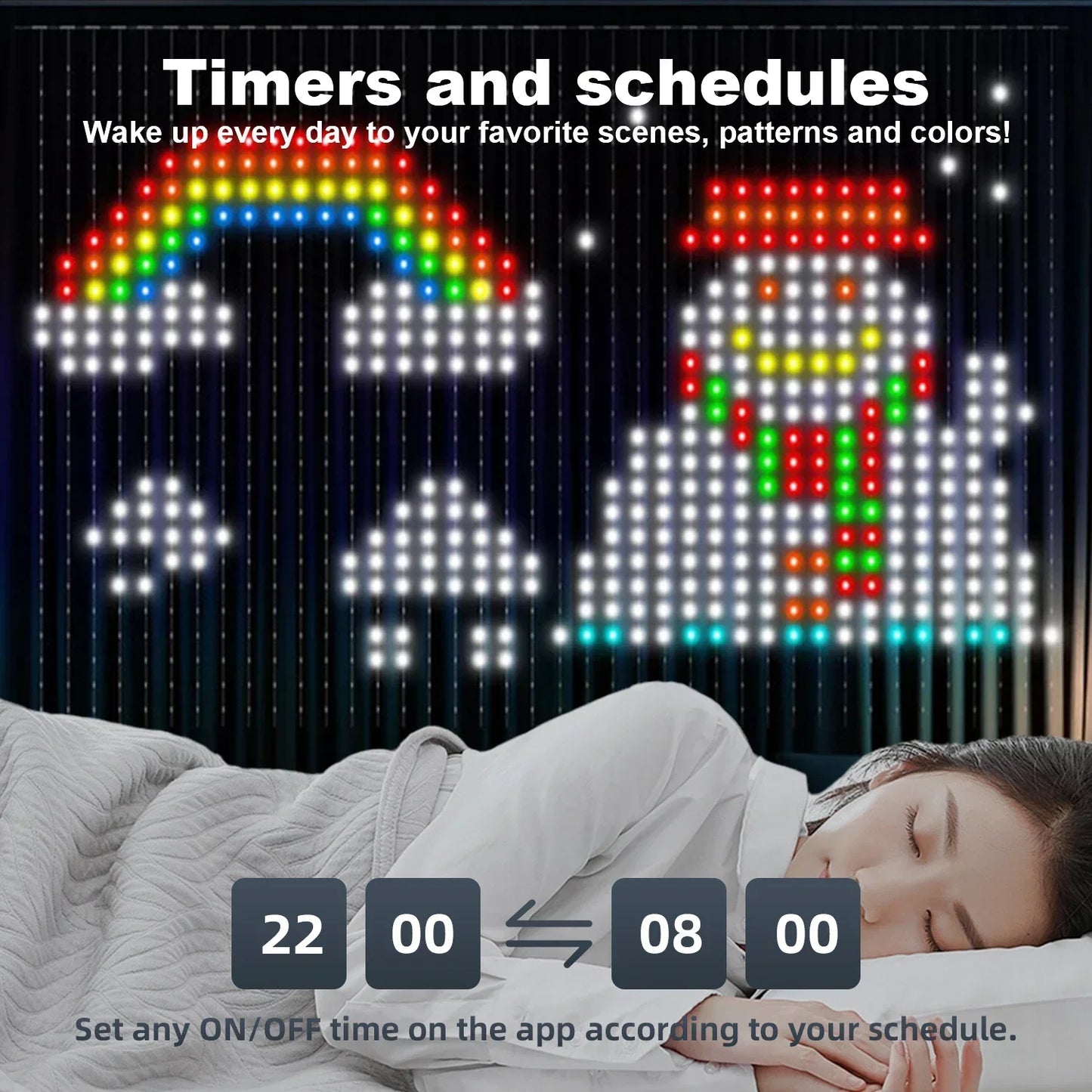 400 Led Slimme Gordijnverlichting String Rgb Diy 2x2