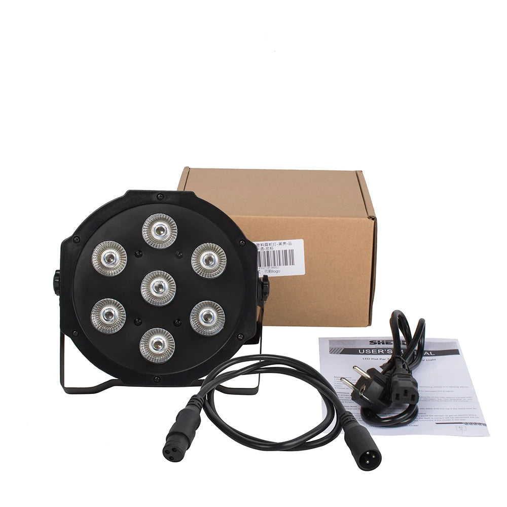7x12 W/18 W RGBWA + UV LED Platte Par Licht