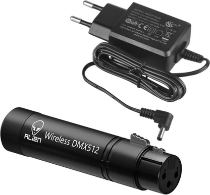 5x Alien DMX Wireless Lichtsender Empfänger - Für DJ - Disco - Party - Bühne 2,4G - 1 Sender 4 Empfänger - 3 Beine