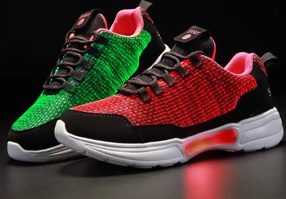 led schoenen fiber met lichtjes
