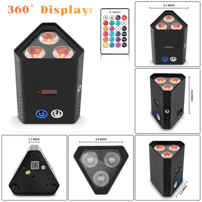 Par Licht 3X18W Rgbwa + Uv 6in1 - Dmx512