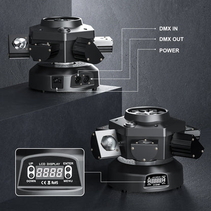 Moving Head 6 Arms - 10x10W