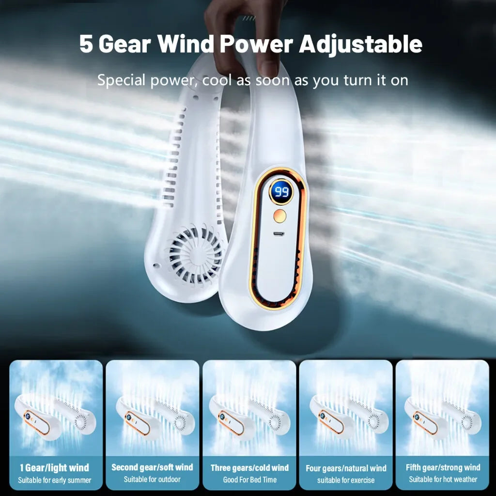 Draagbare Nekventilator – Oplaadbare Mini Cooling Fan