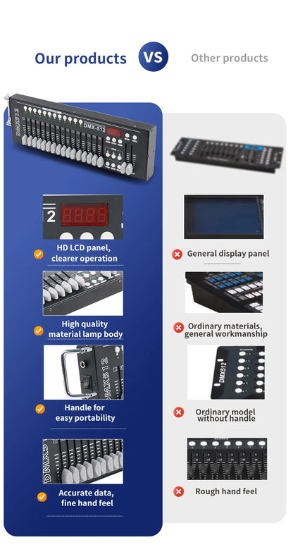 DMX controller 16 kanalen naast elkaar