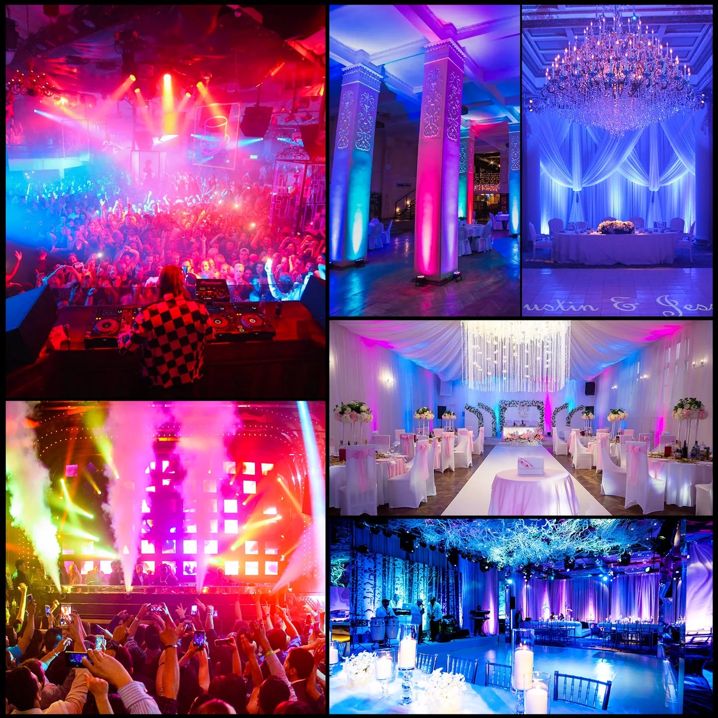 Par Licht 3X18W Rgbwa + Uv 6in1 - Dmx512