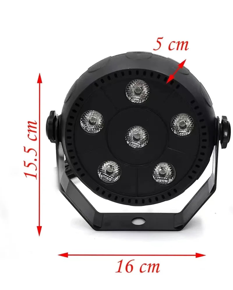 Led Par Licht- 6X3W Rgbw
