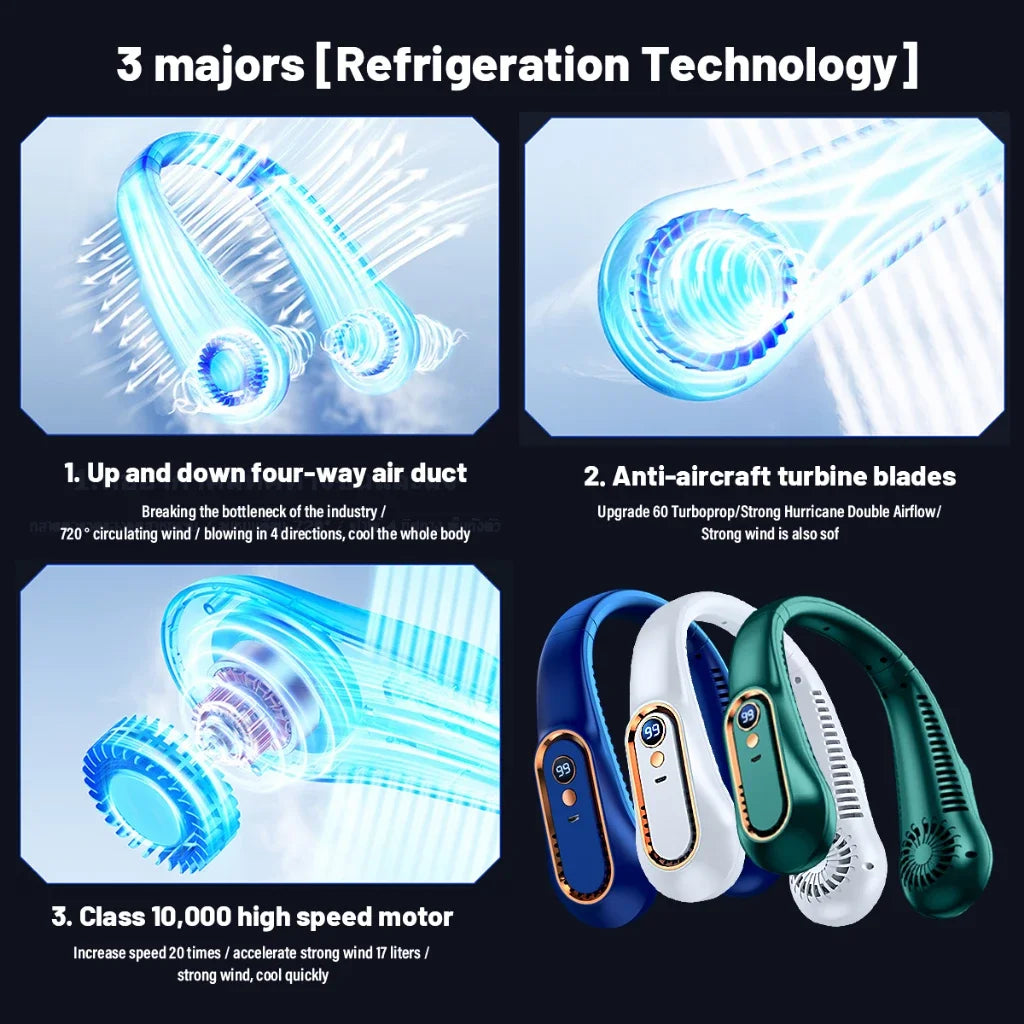 Draagbare Nekventilator – Oplaadbare Mini Cooling Fan