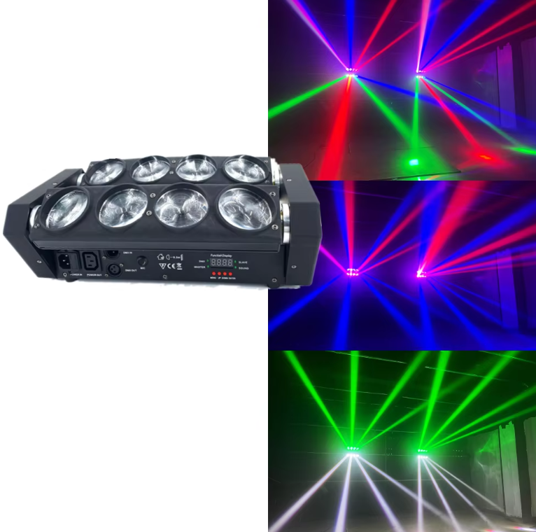 Led Moving Head Spider Light 8X15W 4in1 Rgbw