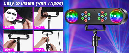Lichtset Statief - (2 par 2 discolamp)