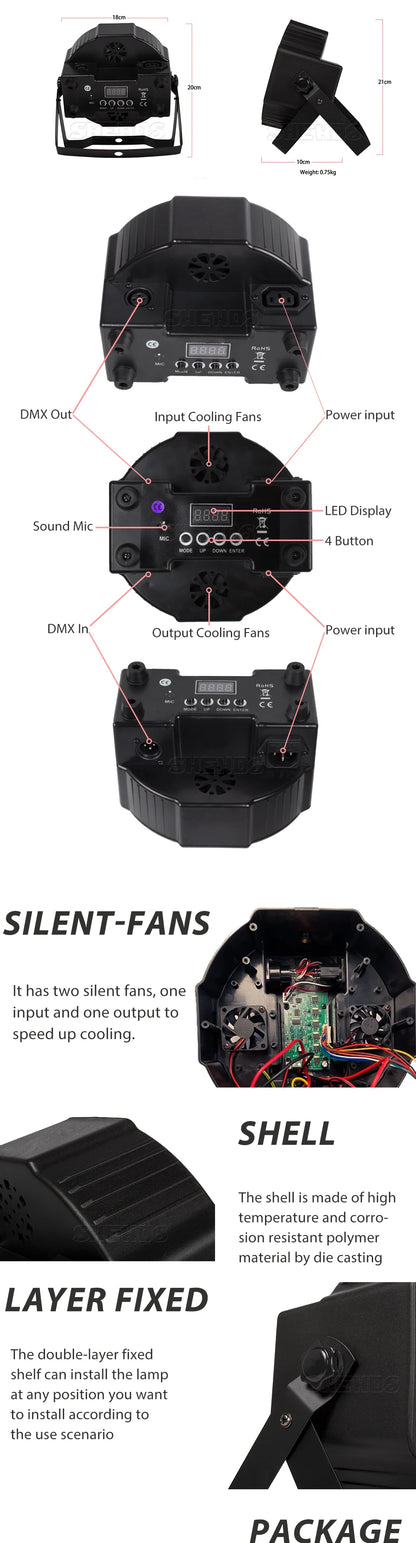 LED Par - 7 X 18W  &  7 X 12W