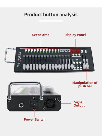 DMX controller 16 kanalen naast elkaar