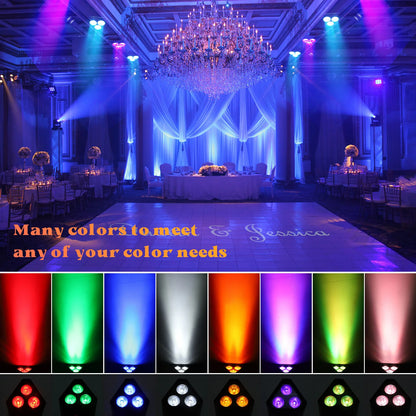 Par Licht 3X18W Rgbwa + Uv 6in1 - Dmx512
